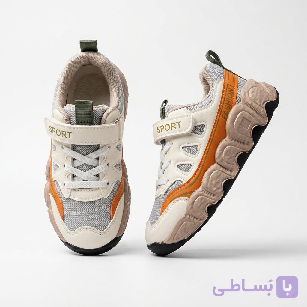 کتانی اسپرت بچگانه مدل لژ موجی طرح فاشن (Fashion) کد 3363 و 3372