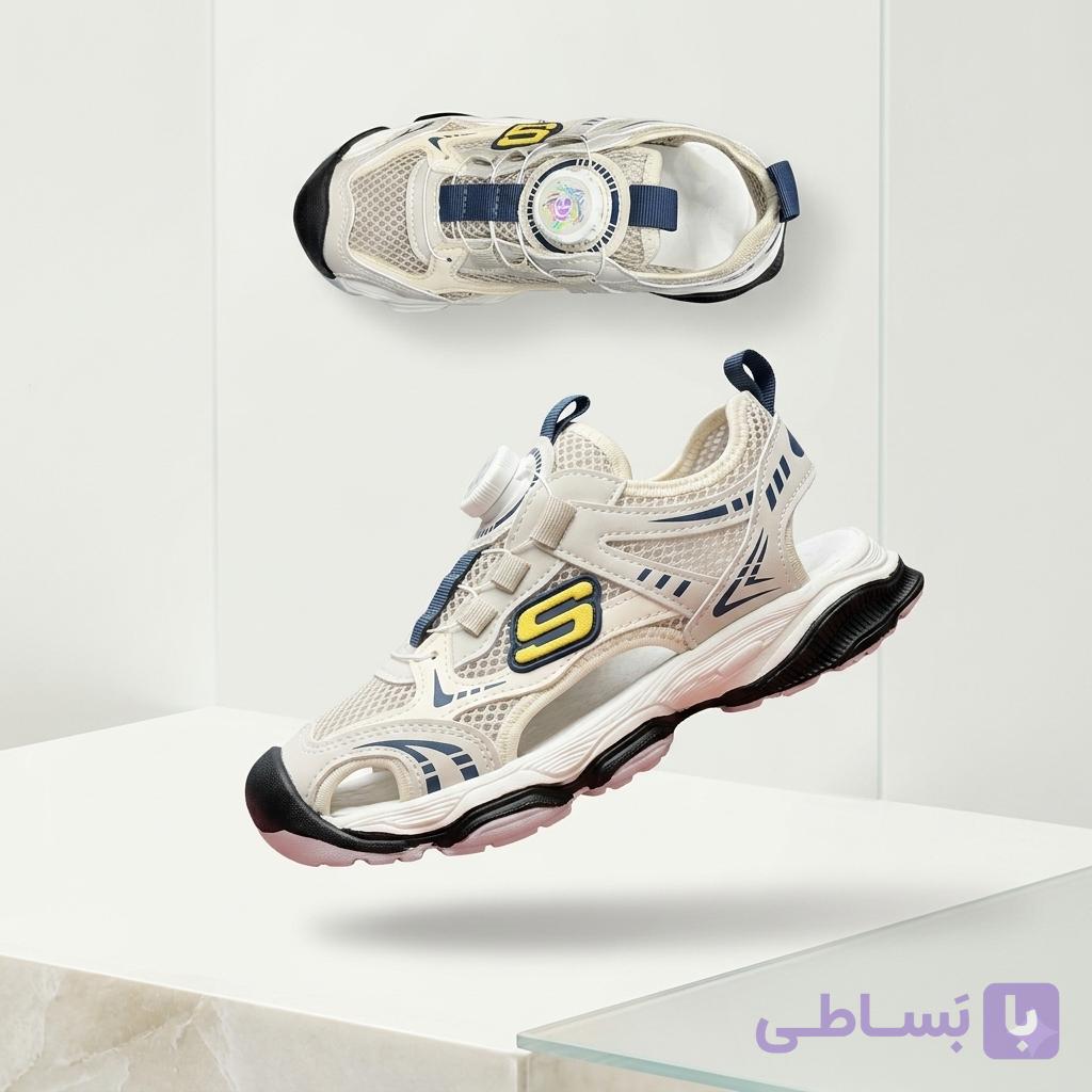 صندل بچگانه طرح اسکیچرز دکمه چرخشی مدل اسپرت (دخترانه و پسرانه) کد 3173