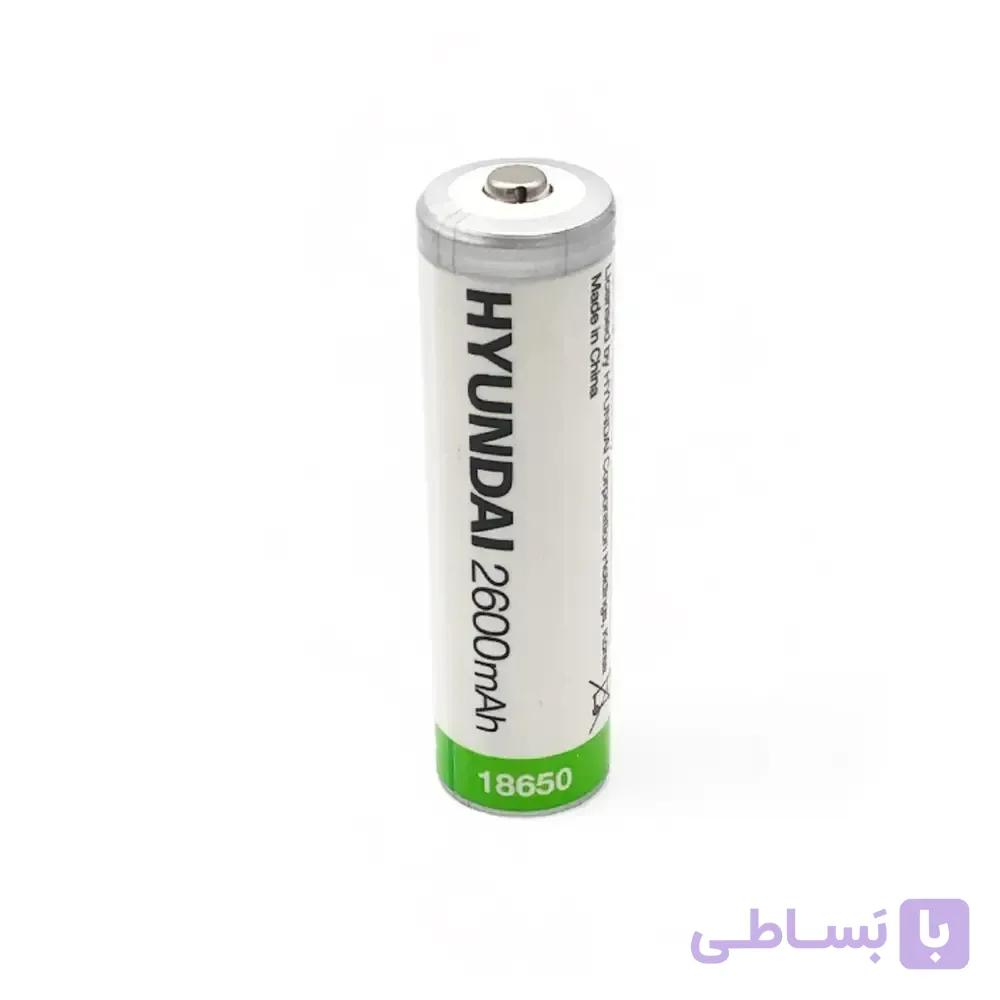 باتری 18650 شارژی 2600MAH تکی برند HYUNDAI