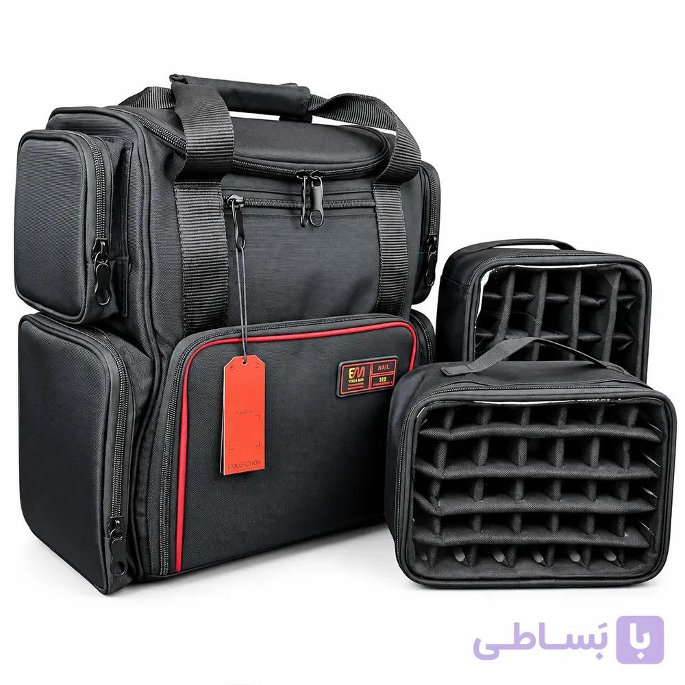 کیف رنگ برزنتی کوله ای — تصویر 1