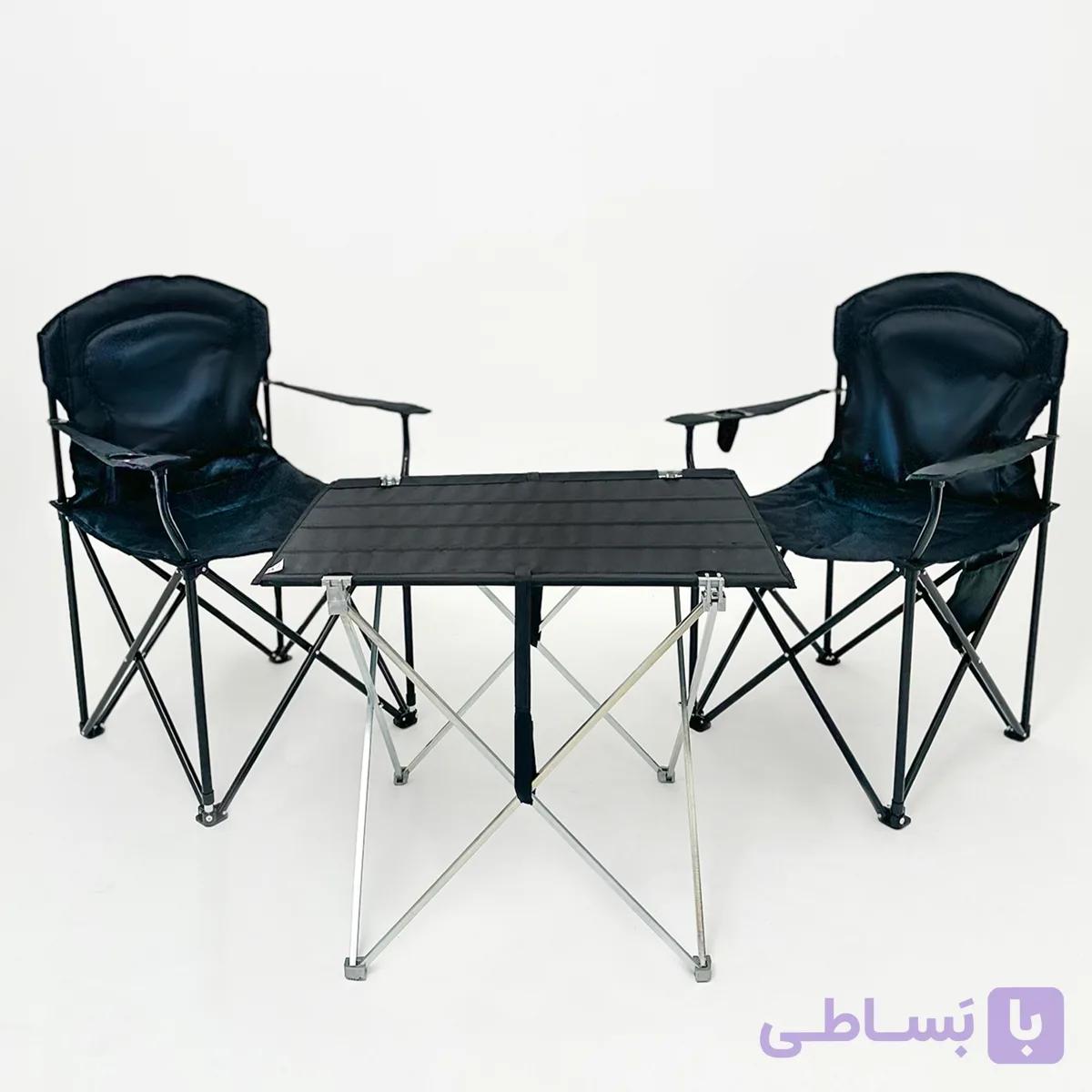 میز و صندلی سفری  تاشو 2 نفره مدل CAMPING s1 مجموعه 3 عددی