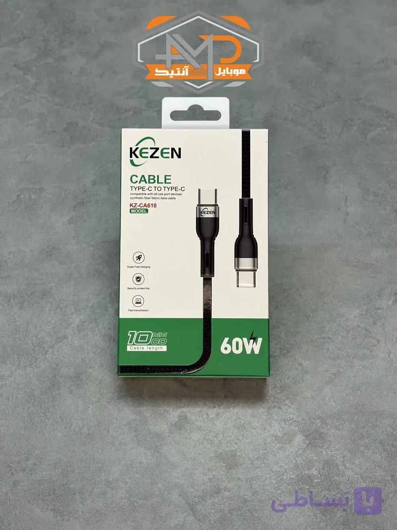 کابل دو سر تایپ سی kezen مدل KZ-CA610 یک متری — تصویر 1