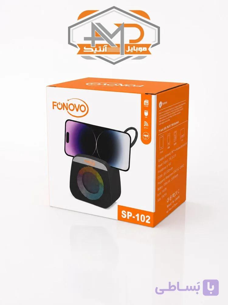 اسپیکر بلوتوثی FONOVO مدل SP-102 آر جی بی دار با گارانتی — تصویر 1