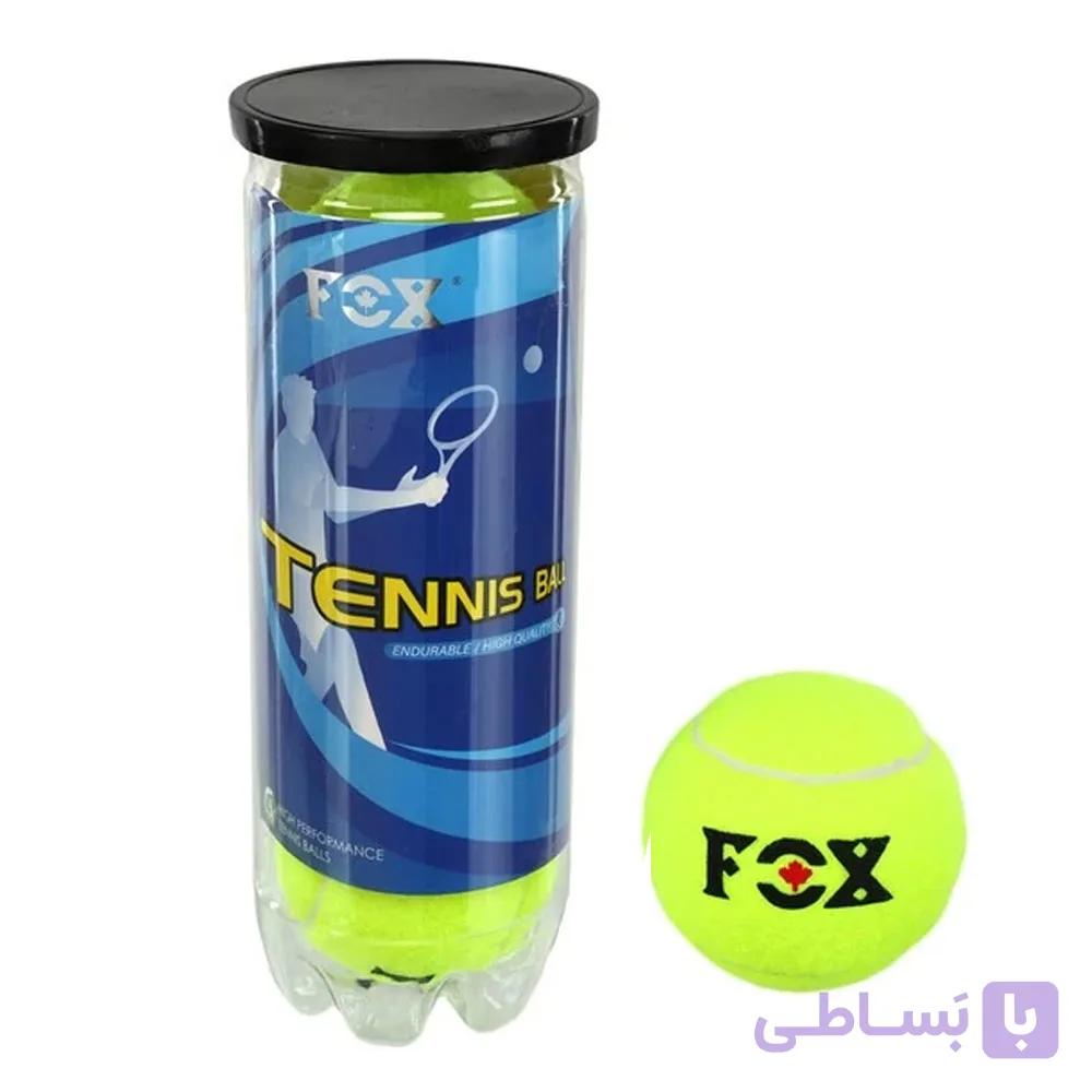 توپ تنیس خاکی مدل فاکس FOX بسته سه عددی — تصویر 1