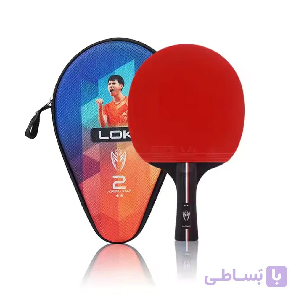 راکت پینگ پنگ لوکی 6 ستاره کیف دار | دسته FL — تصویر 1