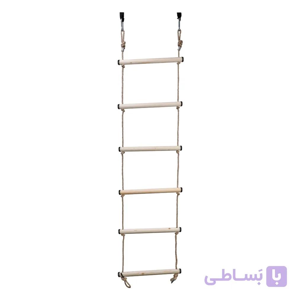 نردبان طنابی چوبی کودک تن‌زیب — تصویر 1