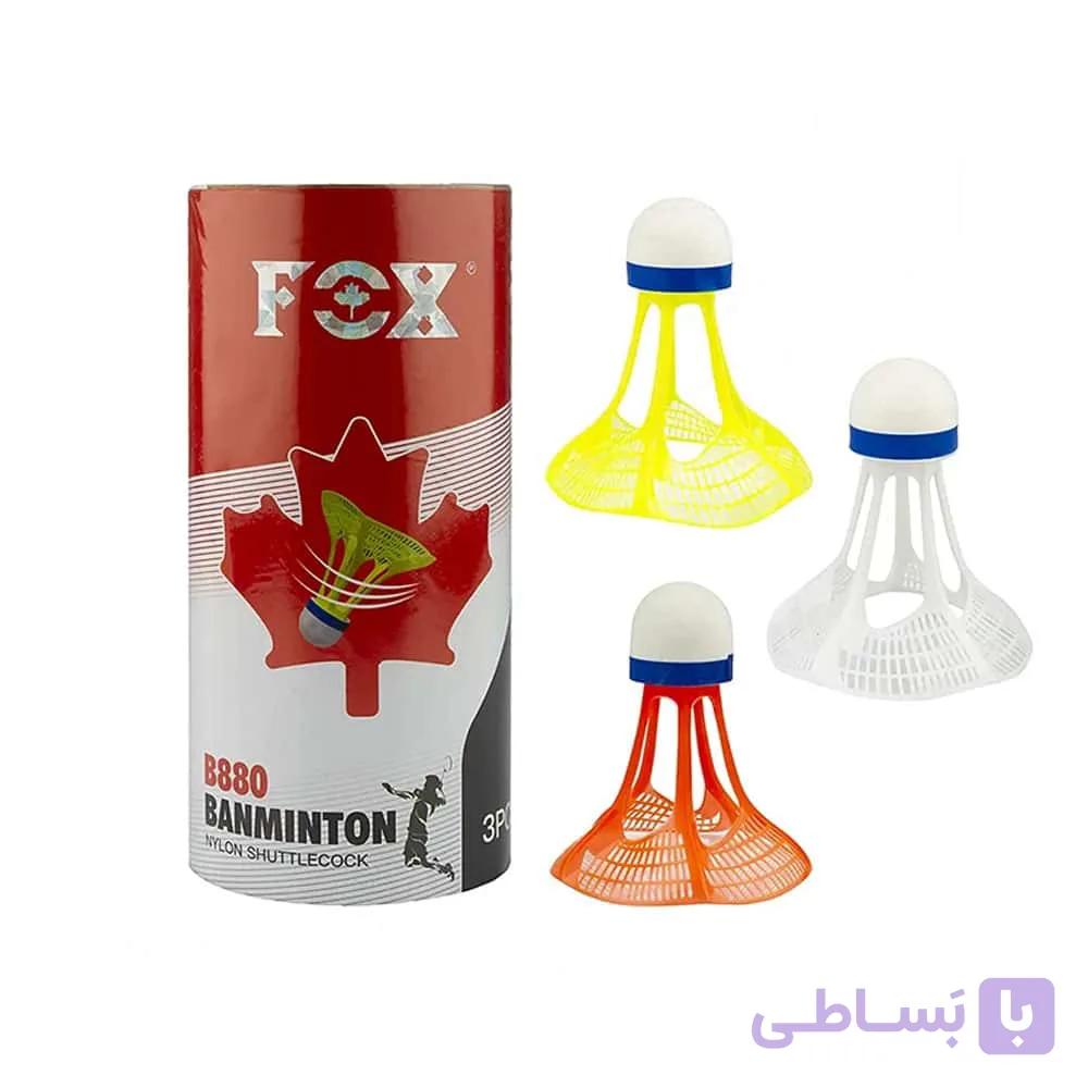 توپ بدمینتون فاکس مدل B880 بسته سه عددی — تصویر 1