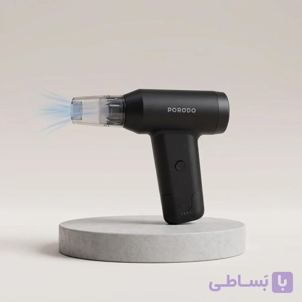 دمنده و جارو شارژی دوکاره Porodo مدل LFS779 با موتور براشلس 160 وات — تصویر 1