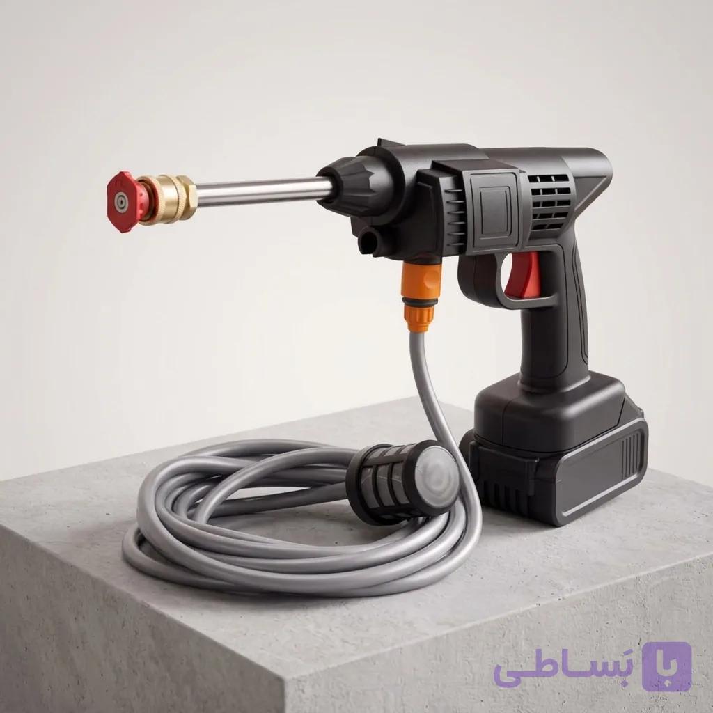 کارواش شارژی سه حالته Cleaning Gun توان 48 وات دو باتری — تصویر 1