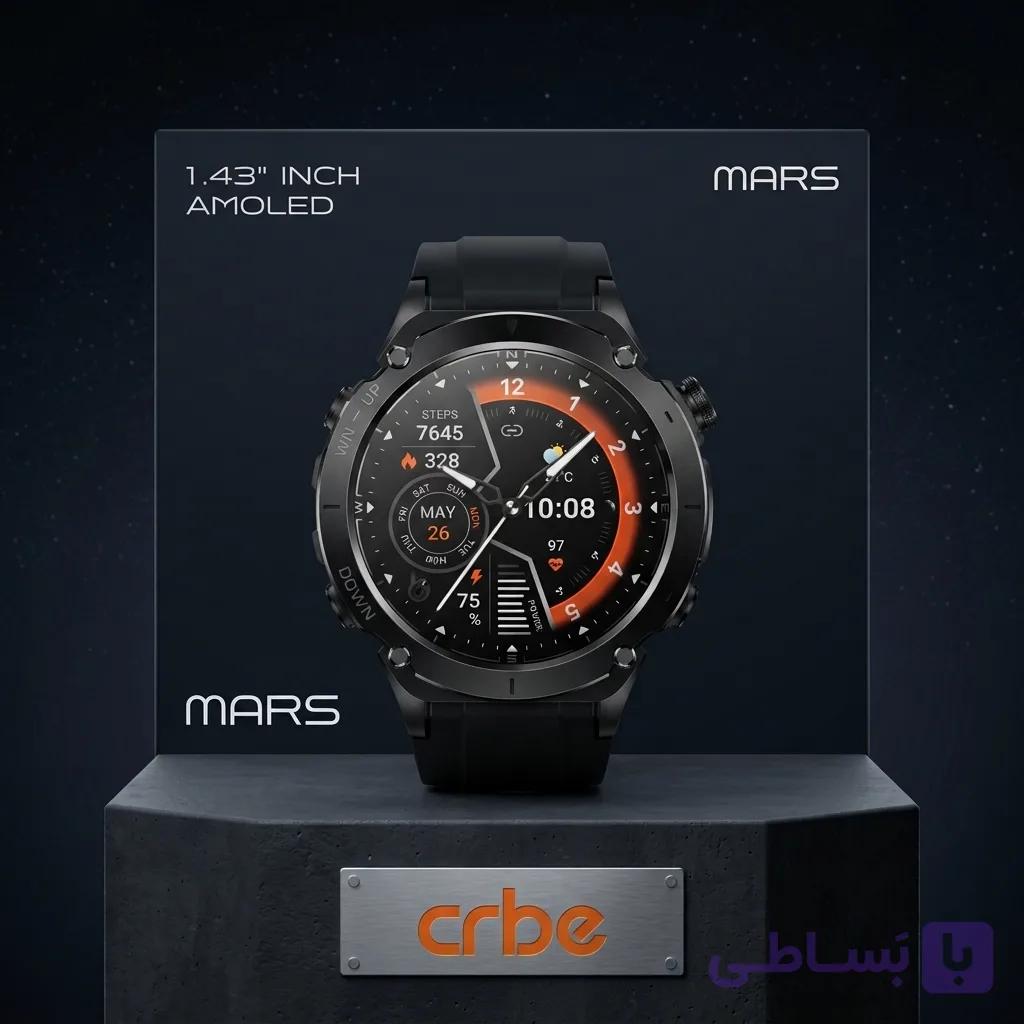 ساعت هوشمند سی آر بی ای مدل CRBE Mars صفحه نمایش 1.43 اینچ AMOLED — تصویر 1