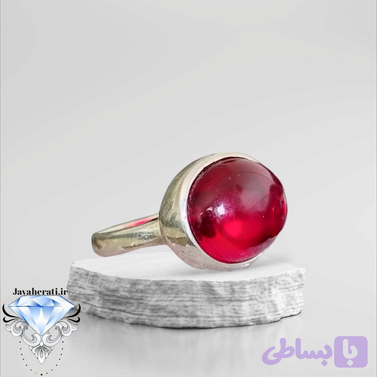 انگشترنقره لعل سرخ