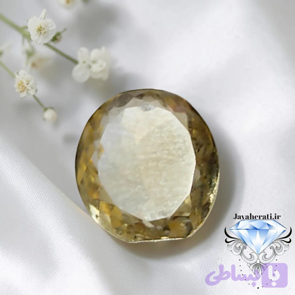 نگین سیترین طبیعی ارزان C25
