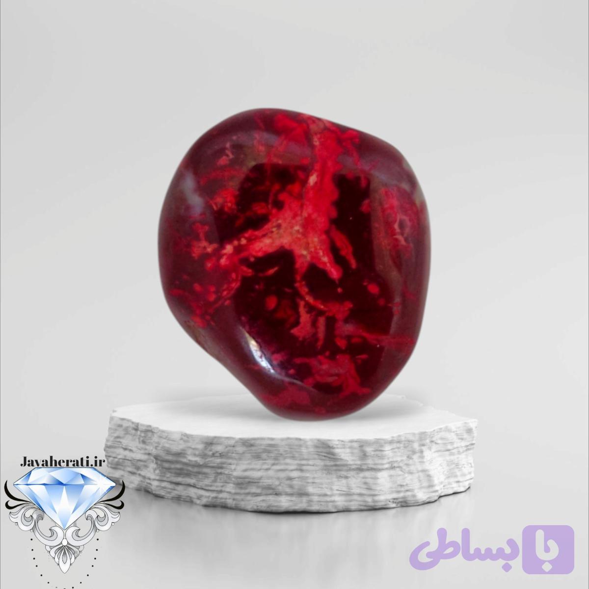 نگین عقیق ملکی خونی کیفیت عالی