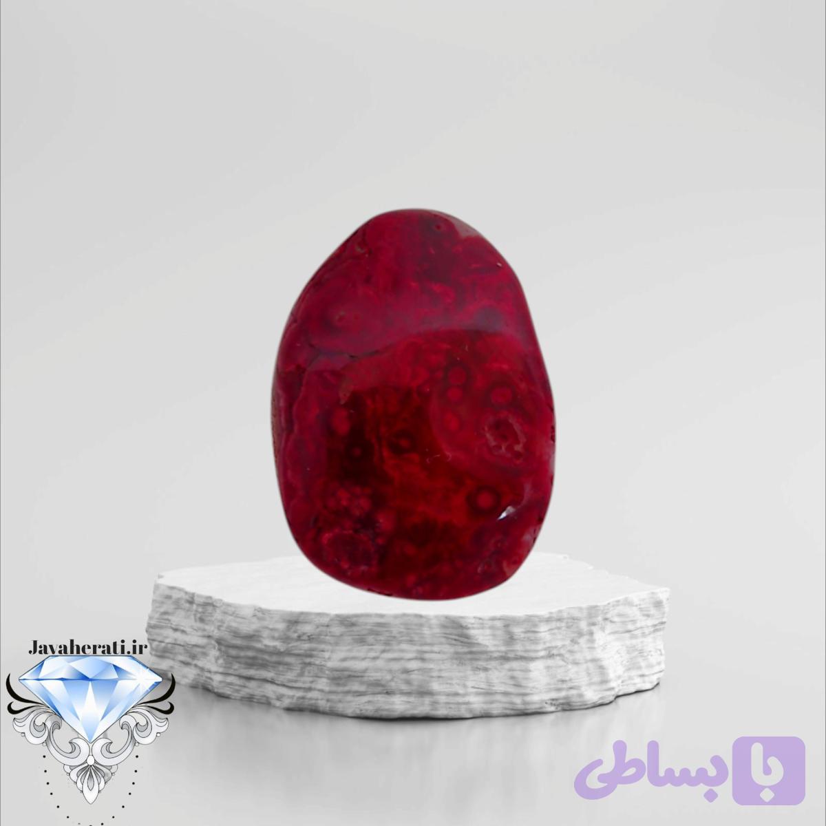 نگین عقیق خونی دموی کیفیت عالی