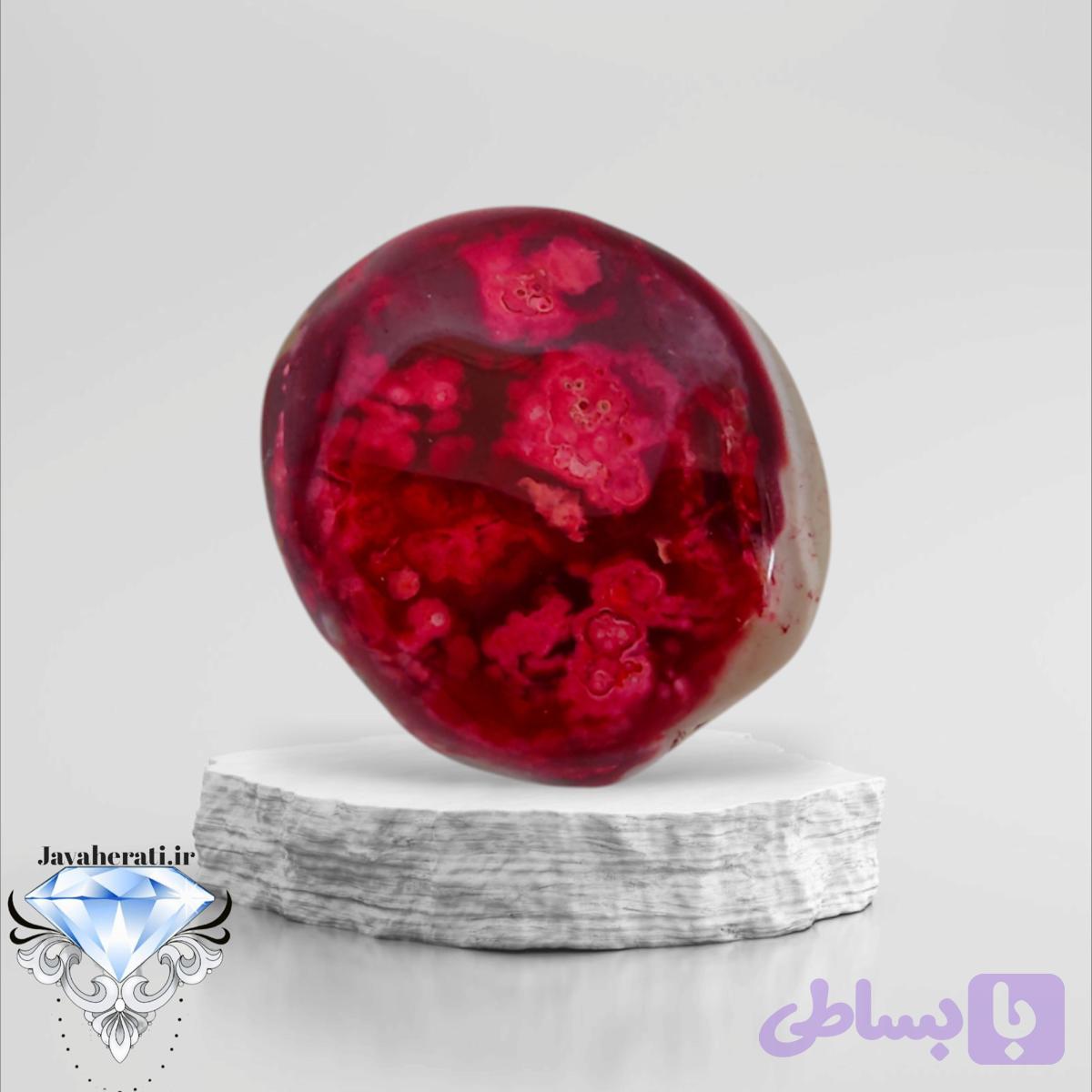 نگین عقیق دموی (خونی) کیفیت عالی