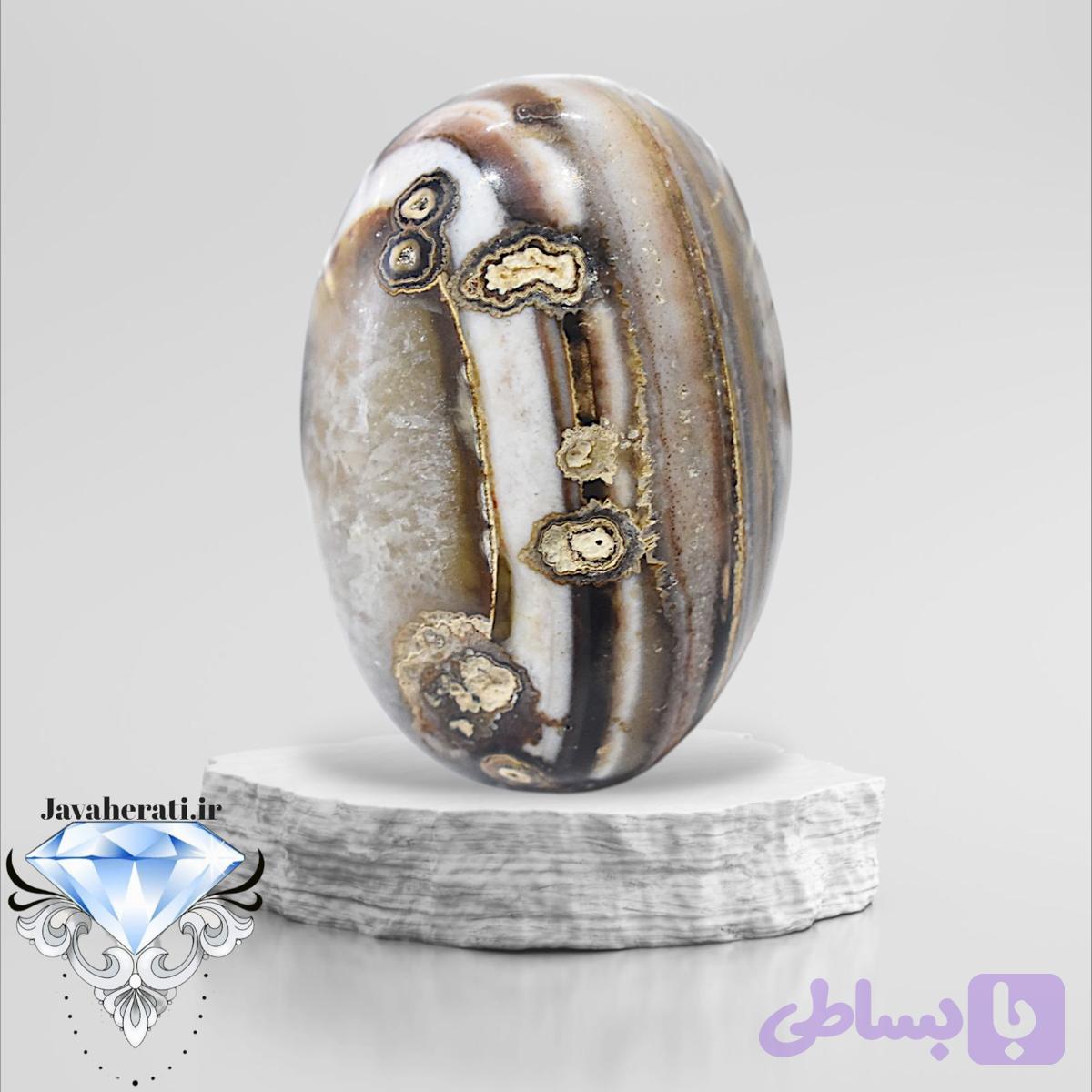 نگین عقیق سلیمانی معدنی M24