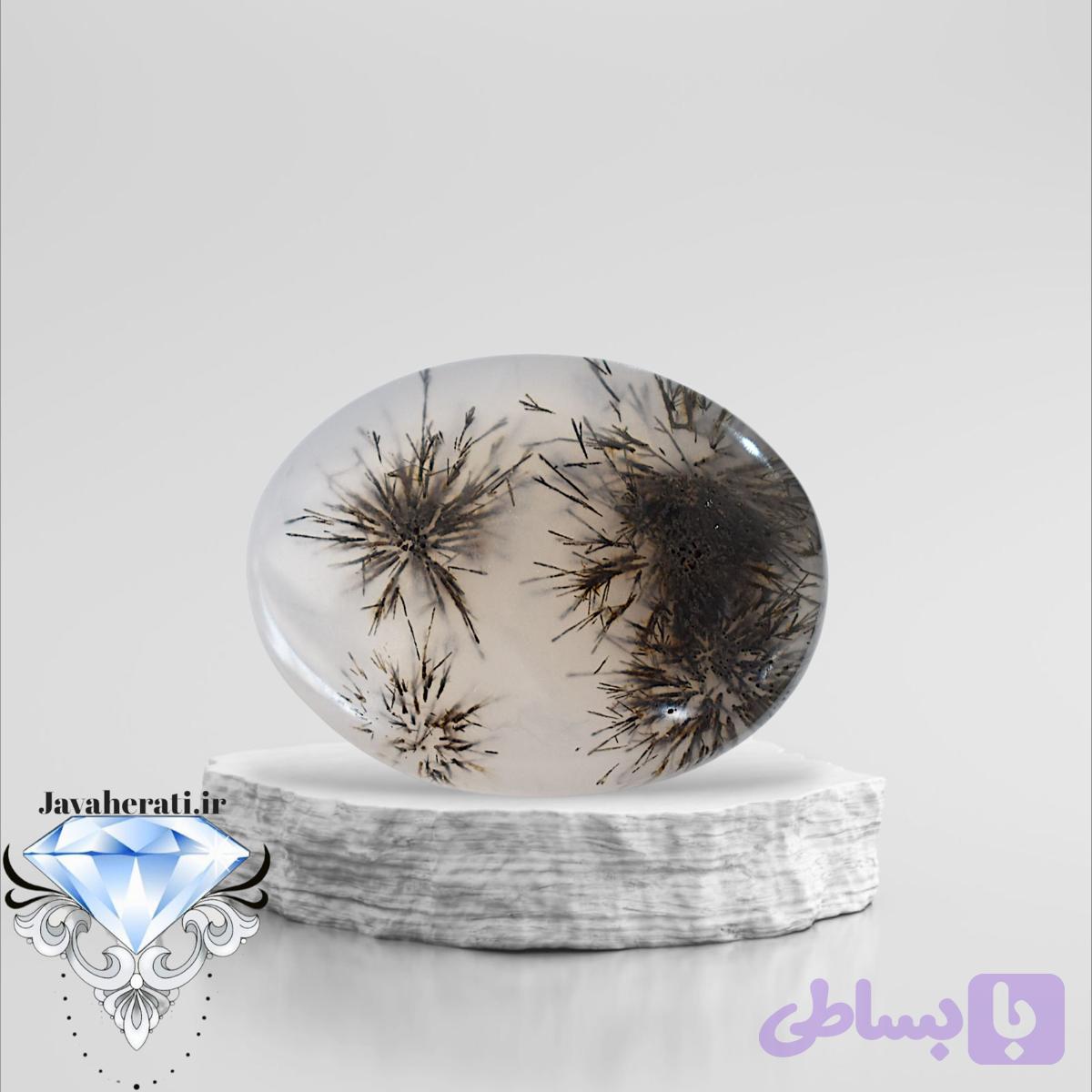 نگین عقیق مویی معدنی و زیبا