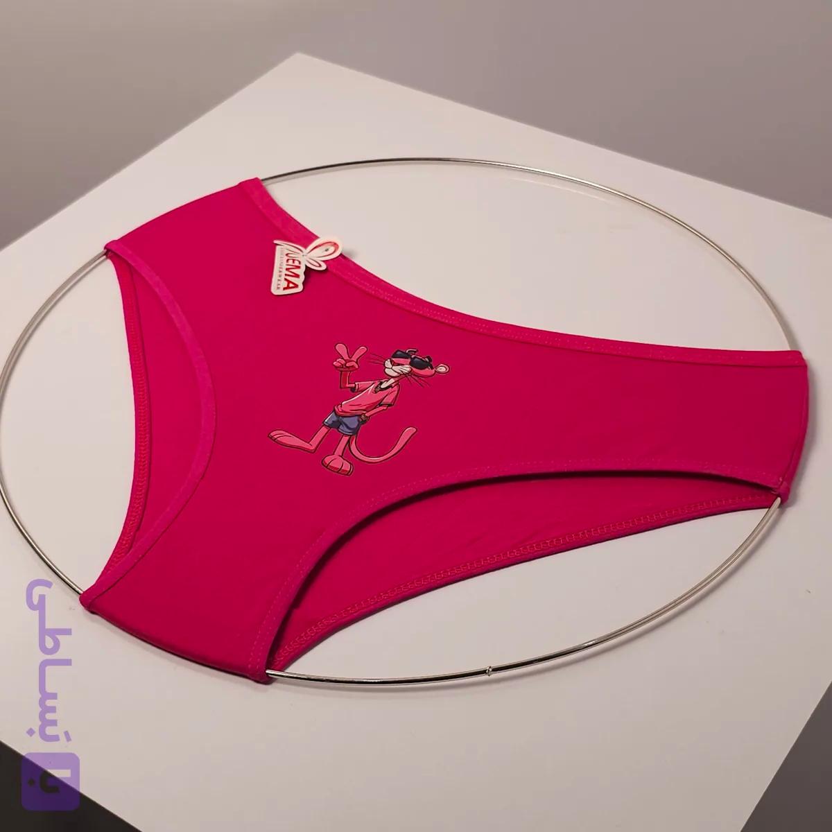 شورت جلو چاپ زنانه طرح پلنگ صورتی برند XEMA