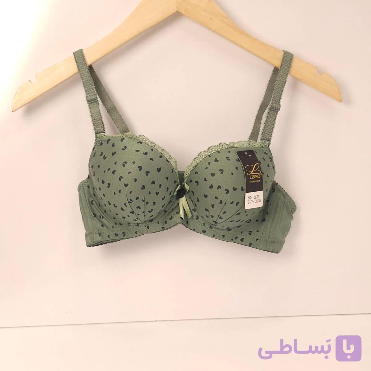 سوتین زنانه ابری طرح قلب برند لینبو کد 35051