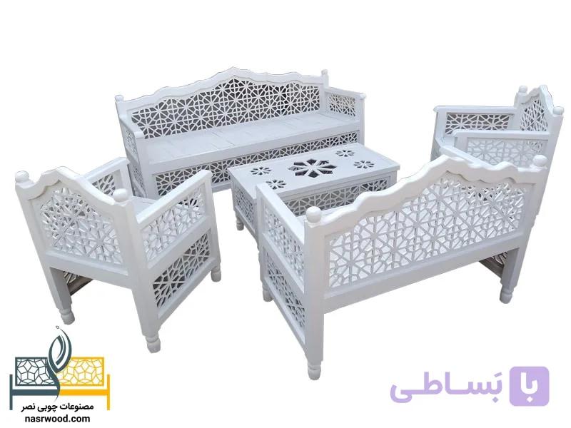 مبلمان ۷ نفره nasr-7xs3 به همراه میز — تصویر 1