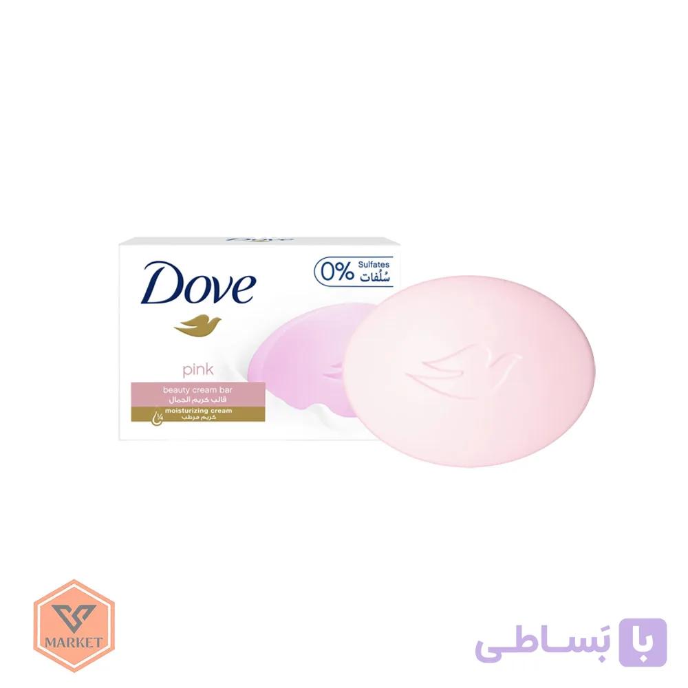 صابون زیبایی و مرطوب‌کننده داو (Dove) مدل Pink (صورتی) بدون سولفات – اورجینال 135 گرم