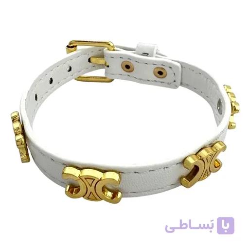 دستبند زنانه چرمی تک لاین — تصویر 1