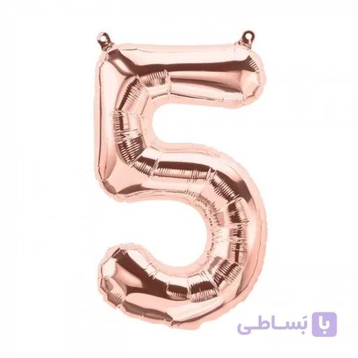 بادکنک فویلی طرح عدد 5 — تصویر 1