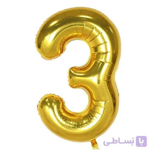 بادکنک فویلی طرح عدد 3 — تصویر 1