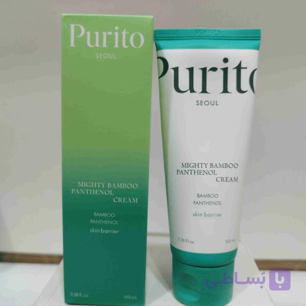 کرم مرطوب کننده و ترمیم کننده پانتنول پیوریتو ۱۰۰ میل کره ای / PURITO — تصویر 1