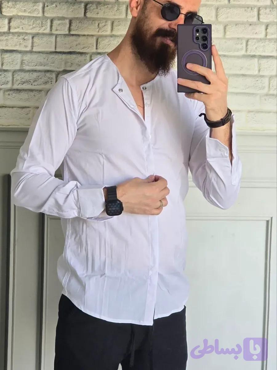 پیراهن مردانه بدون یقه — تصویر 1