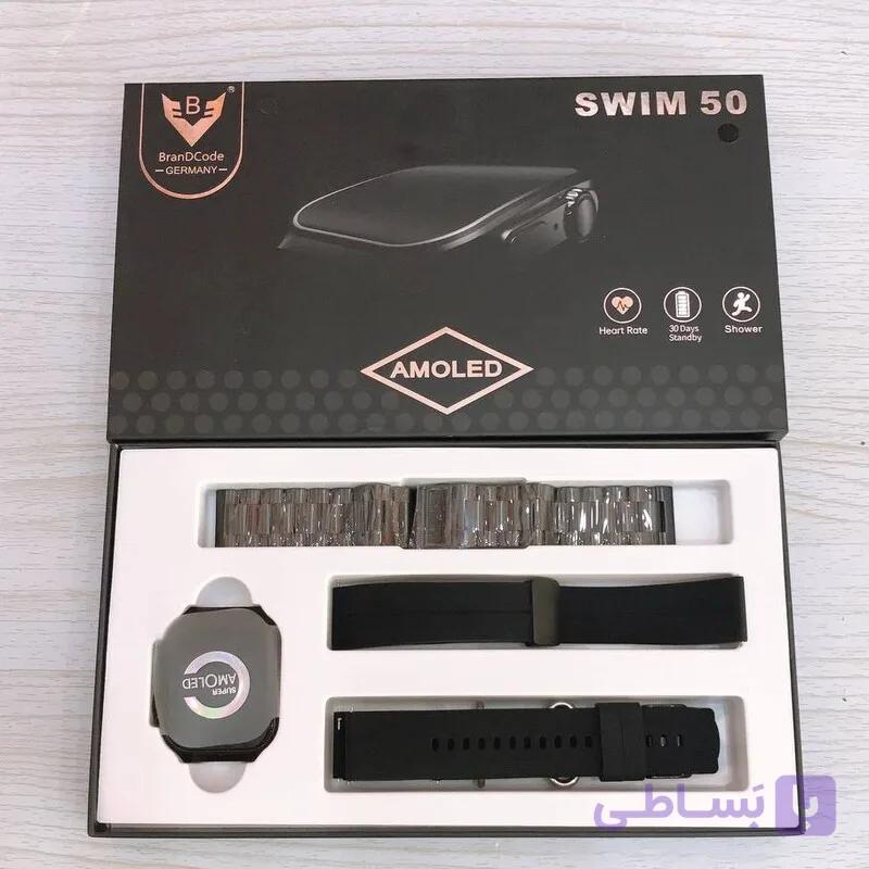 ساعت هوشمند SWIM 50 تحت لیسانس المان صفحه نمایش منحنی