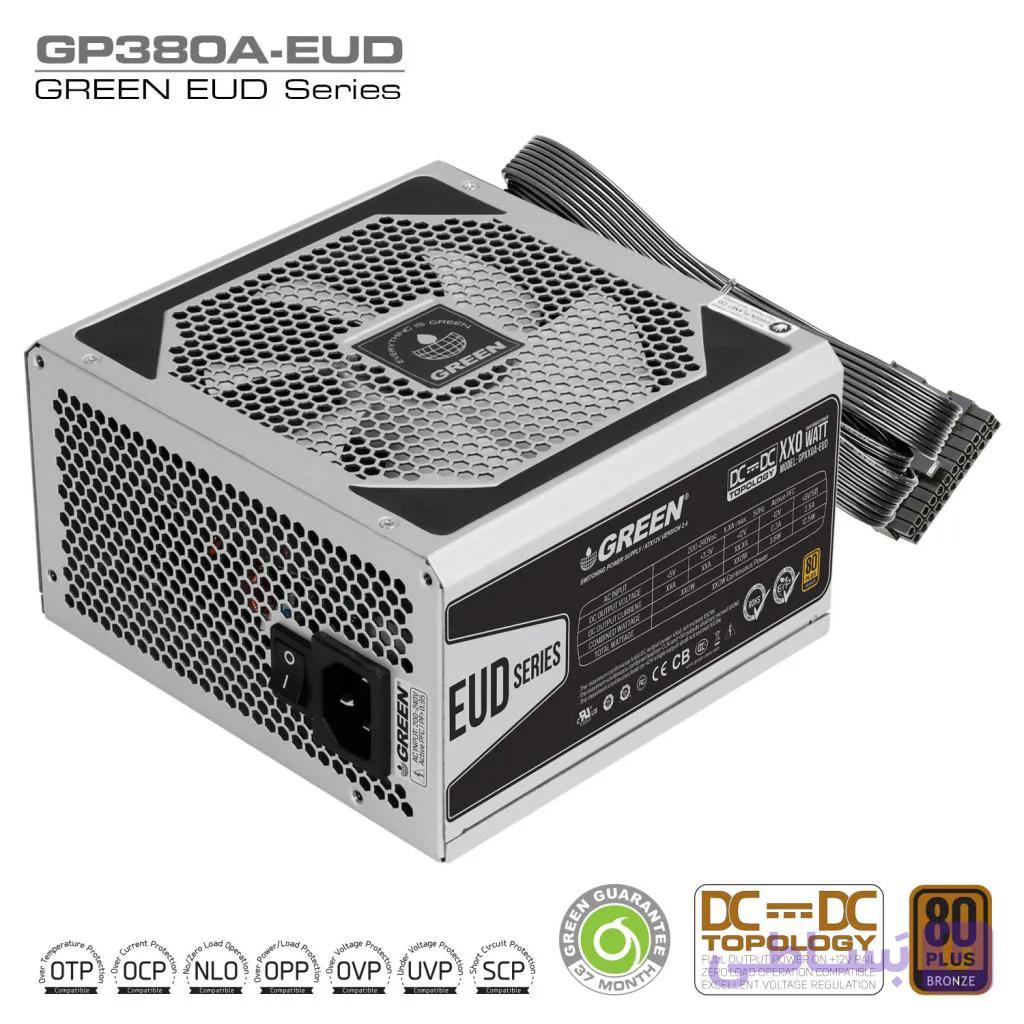منبع تغذیه کامپیوتر گرین GP380A — تصویر 1