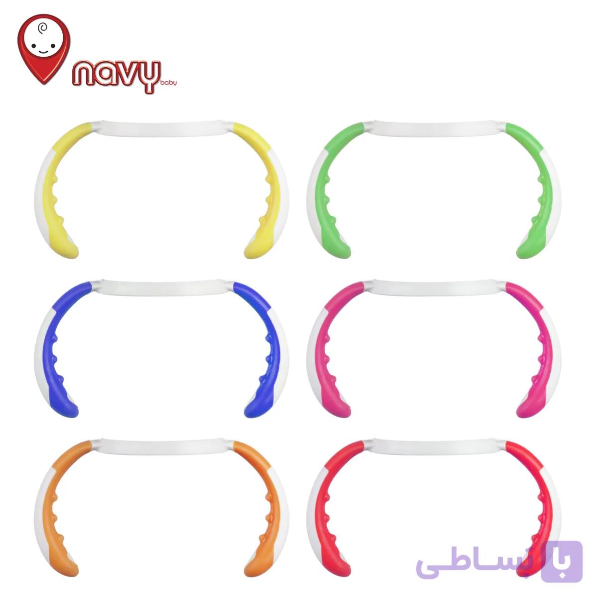 دسته شیشه شیر مدل دو رنگ برند ناوی وارداتی — تصویر 1