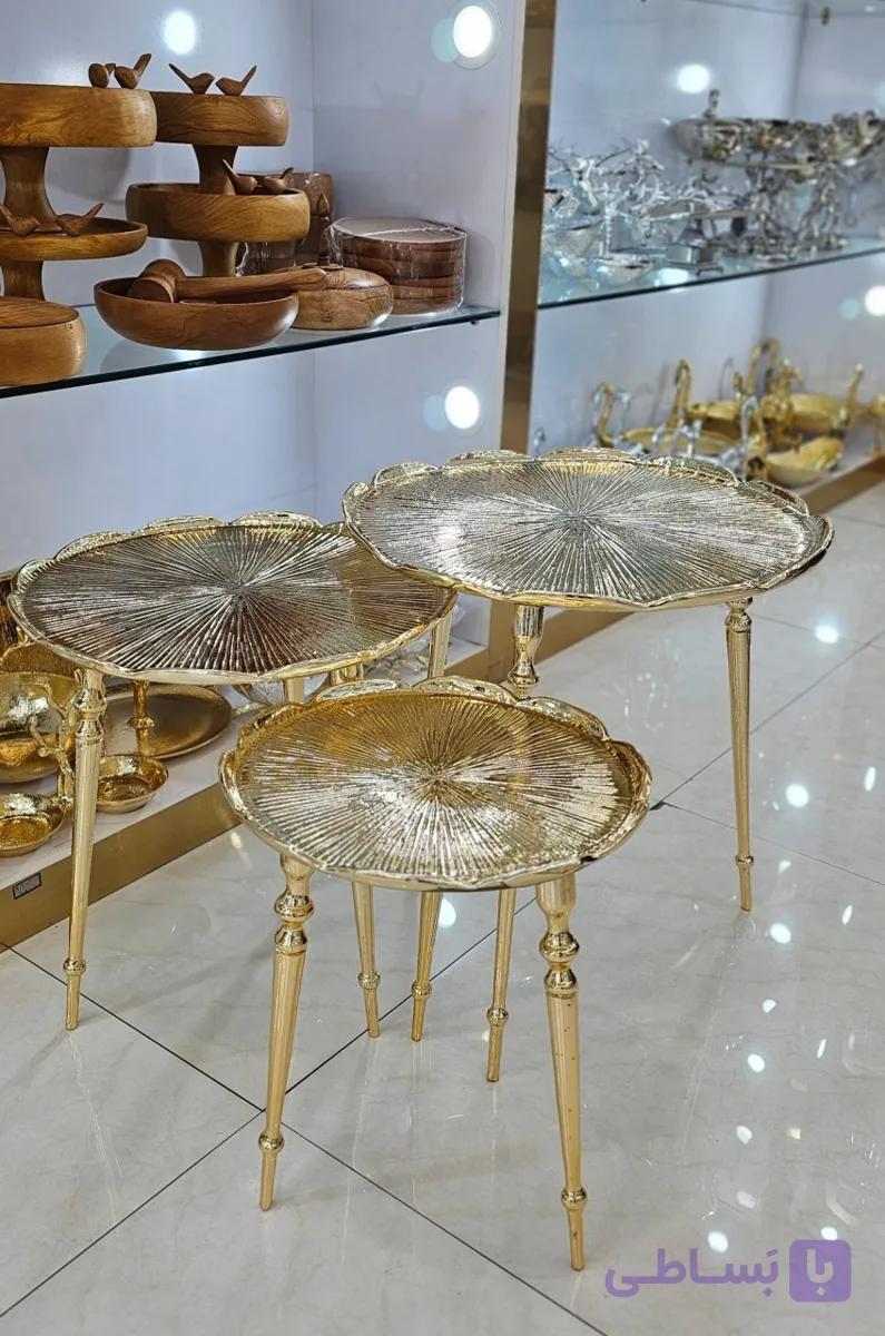 میز عسلی نیلوفری