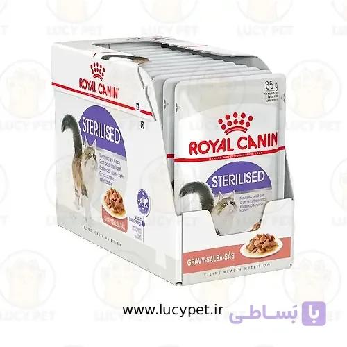 غذای پوچ گربه عقیم شده استریلایزد رویال کنین (Royal Canin Cat Feline Sterilised Wet Pouch) وزن 85 گرم بسته 12 تایی