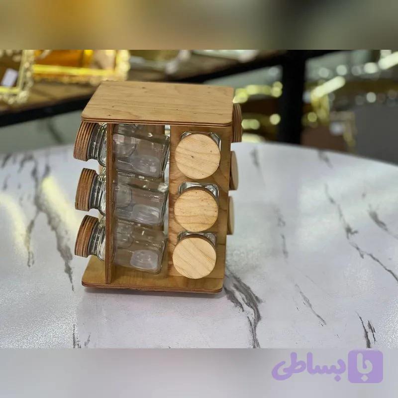 ست جا ادویه ای چوبی ۱۲ پارچه مک کارتی مدل 2