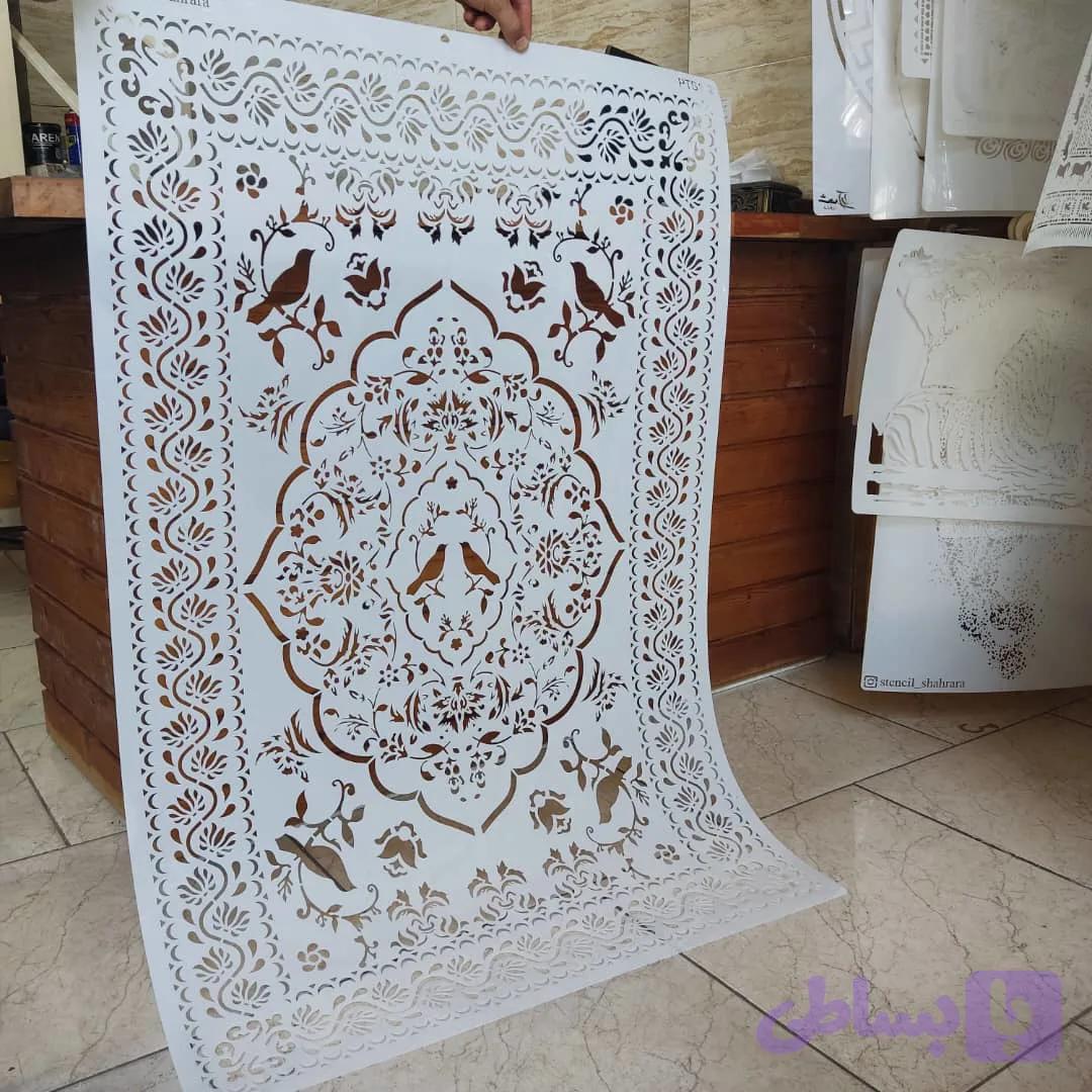 شابلون فرش مرغ آمین کد PTS182