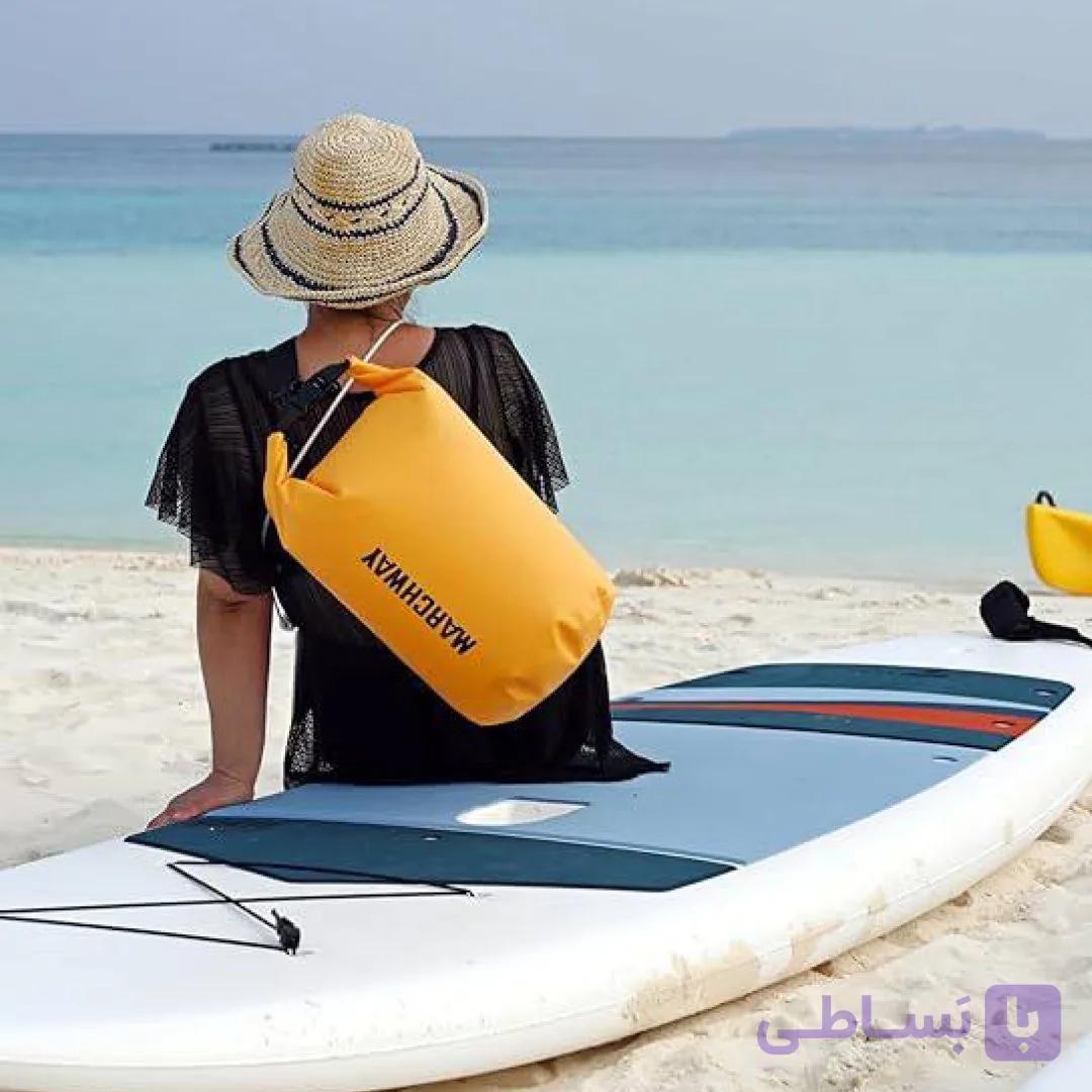 کیف خشک و کوله اورجینال ضد آب  برند Marchway (۱۰ لیتری) — تصویر 1