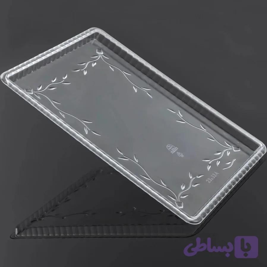 سینی طرح کریستال مدل برگ سایز ۲۳ در ۳۳ بسته‌۶ عددی