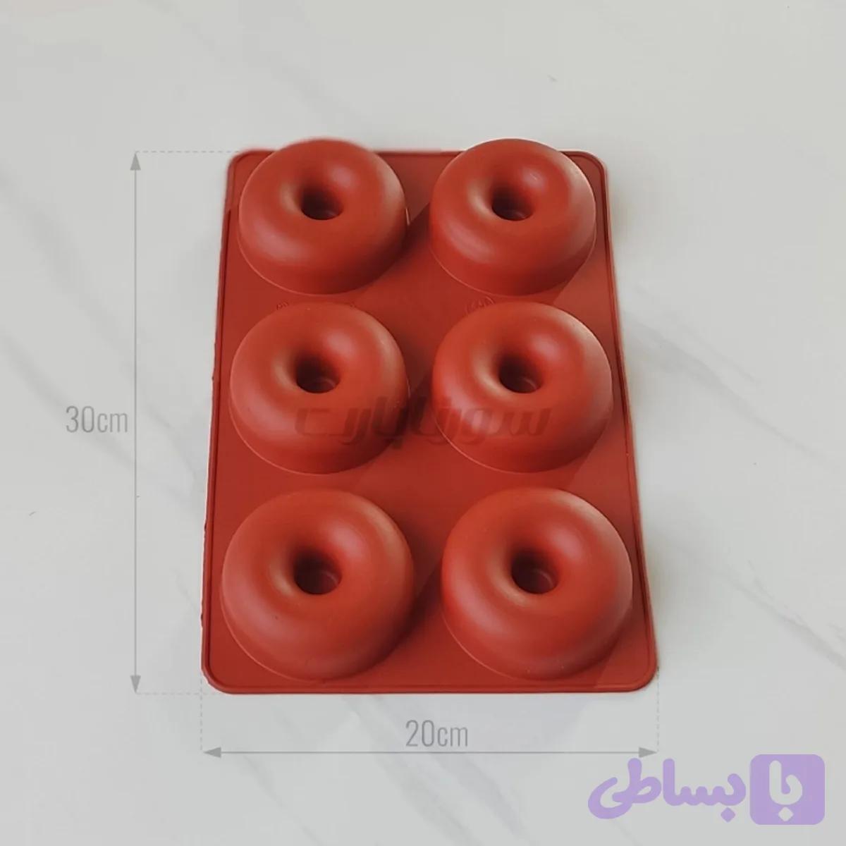 قالب دسری سیلیکونی دونات ۶ خانه