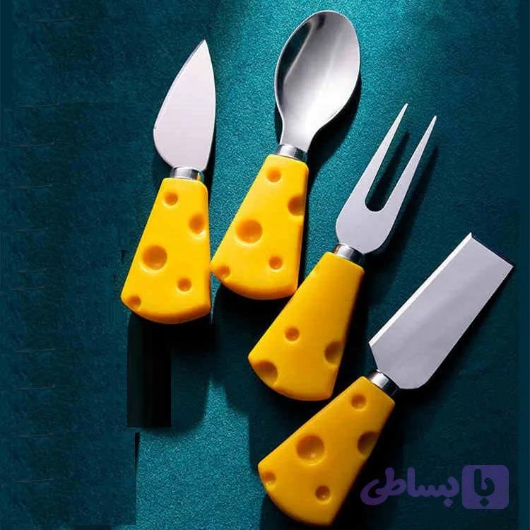 ست کارد صبحانه طرح پنیر زرد