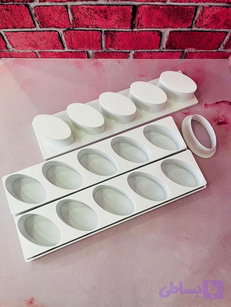 قالب مونوپورشن بیضی ۱۰ خانه (قالب دسر و چیزکیک)