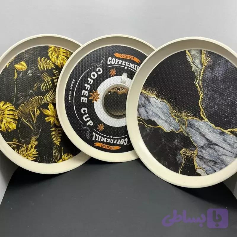 سینی گرد از جنس پلاستیک فشرده رنگ ثابت قطر 27.5