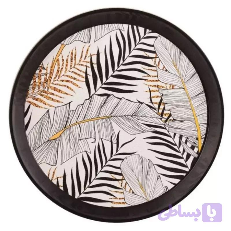 سینی گرد کافه ای رنگ ثابت قطر 27.5
