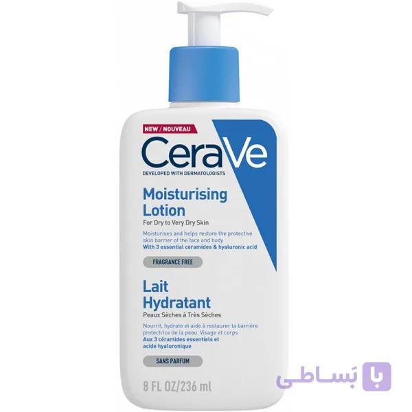 لوسیون کرم مرطوب کننده صورت و بدن سراوی Cerave  473 میل | آبرسان قوی پوست خشک و بسیار خشک — تصویر 1