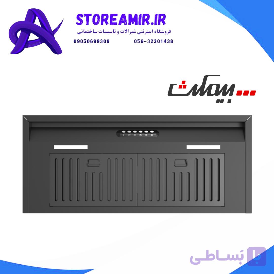 هود مخفی E100 V3 بیمکث | هود توکار 70 سانتی‌متر مشکی — تصویر 1