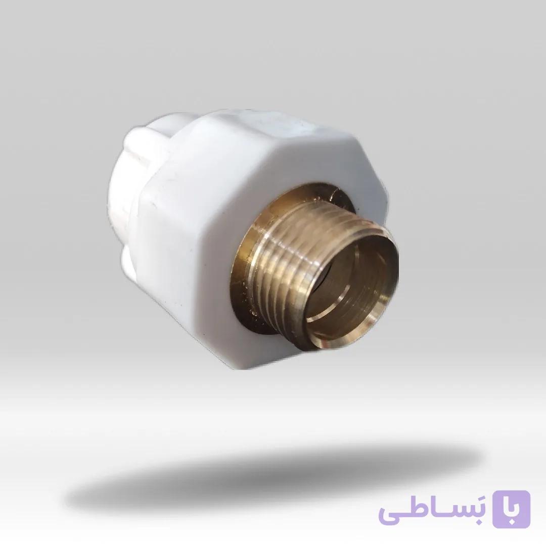 خرید زانو تک لایه یکسر فلز 25×3/4 آسیا | اتصال PP-R با رزوه برنجی