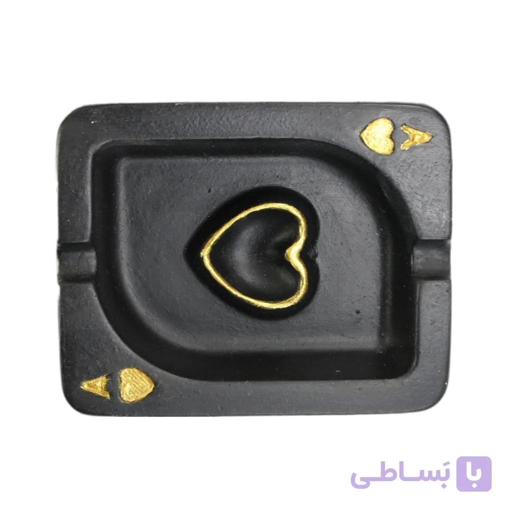 اکسسوری سنگ مصنوعی مدل زیر سیگاری طرح تک دل