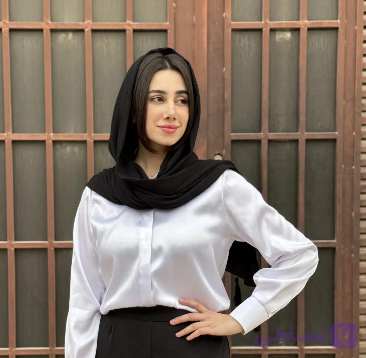 شومیز ساتن زنانه ال ایکس