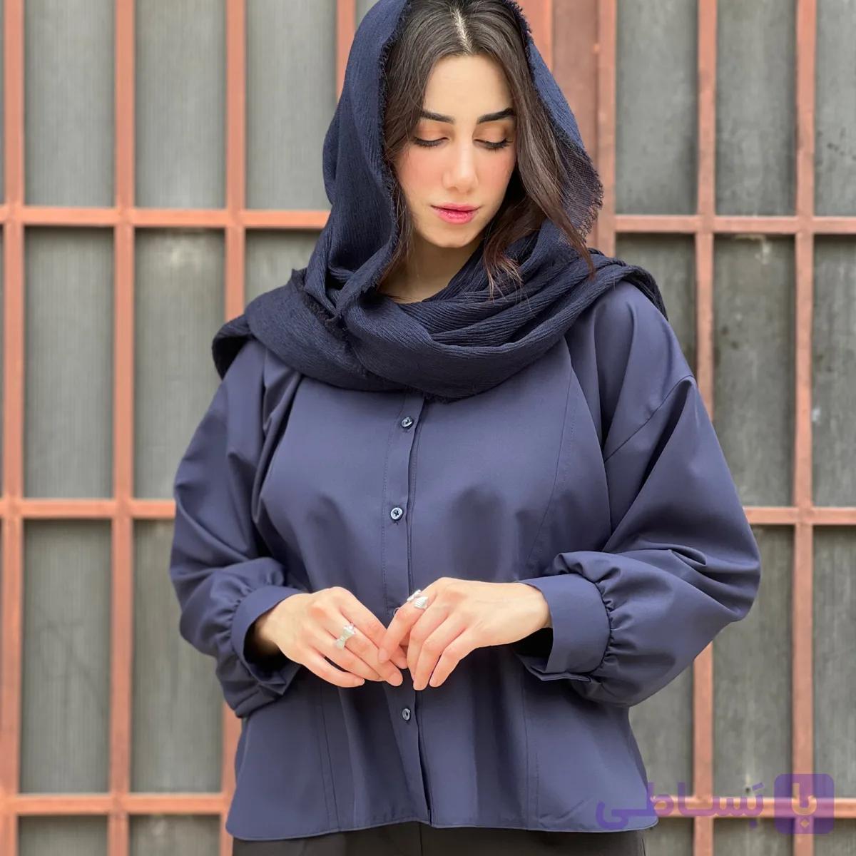 کراپ شومیز زنانه کرپ دوشین